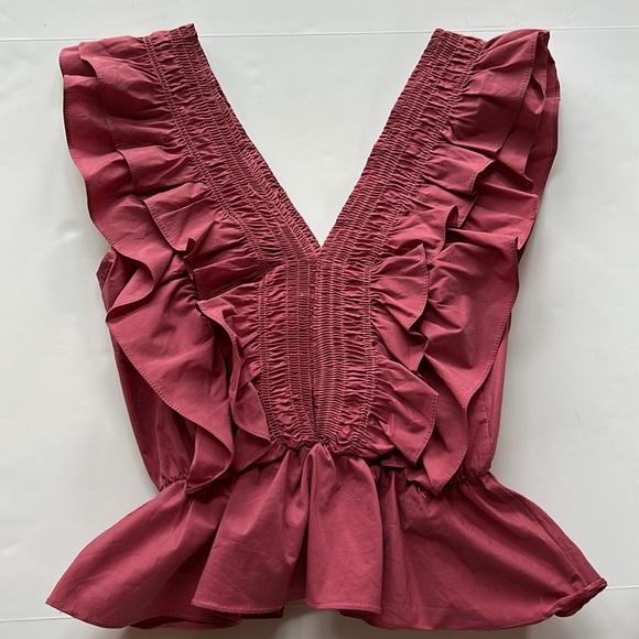 Strut & Bolt Sleeveless Ruffle Ruching Top - Picture 6 of 6